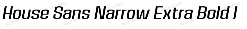 House Sans Narrow Extra Bold Italic字体转换
